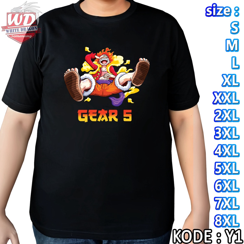 MONKEY เสื้อยืด D LUFFY GEAR5 XL XXL 2XL 3XL 4XL 5XL 6XL 7XL 8XL JUMBO BIG SIZE CODE Y1