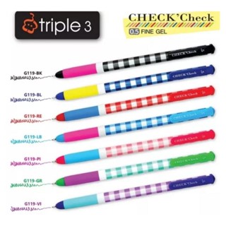 ปากกาเจล Triple3 Check Check รุ่น G119 ขนาด 0.5mm