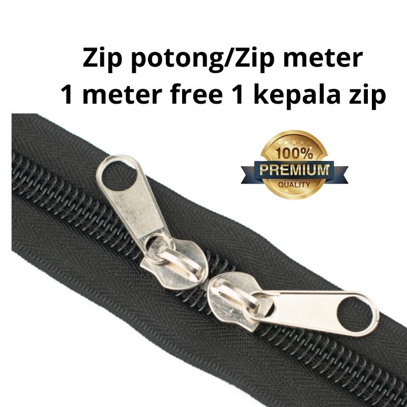 ZIP METER ZIP LENGTH ZIP CUT 1 เมตร ฟรี 1 หัว ZIPPER ZIP CUSHION COVER ZIP SOFA ZIP BAG HEAD Zip