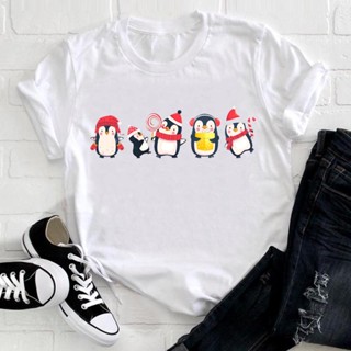 เสื้อยืด Vrolijk Kerstfeest T Tee ตลกสัตว์แฟชั่น Vrouwen Vakantie 2022 Vakantie Mooie Top การ์ตูนพิมพ์ Tshirt Nieuwe Jaa