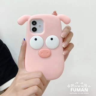 เคสโทรศัพท์มือถือ ซิลิโคน ลายหมูน่ารัก 3D สีชมพู สําหรับ iPhone 14 Plus 14 13 12 11 Pro Max 8 7 6 6s Plus SE 2020 2022