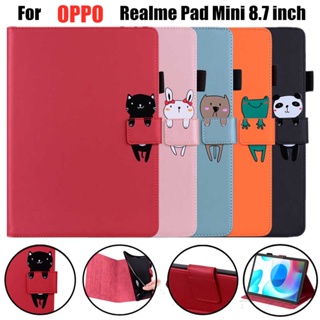 เคสหนัง ฝาพับแม่เหล็ก ลายการ์ตูน พร้อมช่องใส่บัตร สําหรับ Realme Pad Mini 8.7 นิ้ว