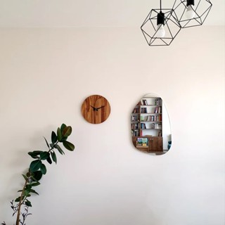 [FudFudAR] ฝุด-ฝุด-อะ นาฬิกาไม้สัก แบบที่ 11 I นาฬิกาแขวนผนัง Teak Wood Wall Clock เดินเงียบ นาฬิกาไม้ wooden wall clock