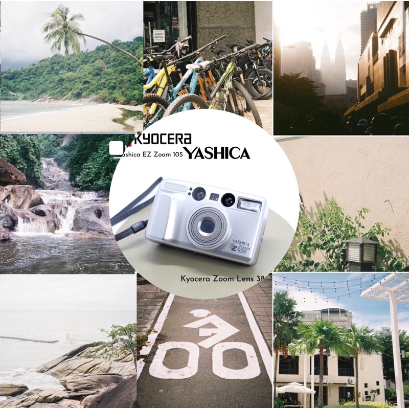 กล้องฟิล์ม 📸Kyocera Yashica EZ Zoom 105 ✅ทำงานสมบูรณ์ เทสฟิล์มแล้ว