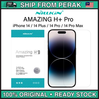 Nillkin กระจกนิรภัยกันรอยหน้าจอ แบบใส สําหรับ iPhone 15 Pro Max 14 14 Plus 14 Pro Max 13 Pro 13 Pro Max