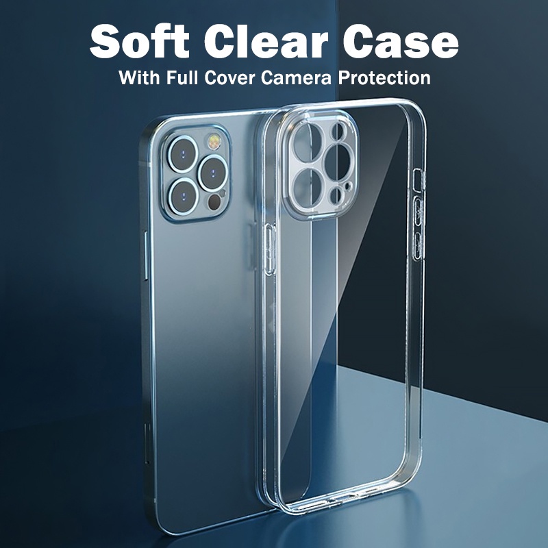 นุ่มโปร่งใสเคสโทรศัพท์สําหรับiphone 11 12 13 14 15 16 Pro Max X Xs XR Max 7 8 Plus Mini TPU Clearกันกระแทกกรณีฝาครอบ