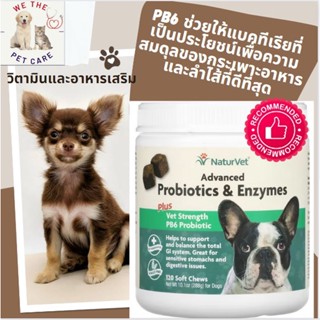 Advanced Probiotics and Enzymes, Plus Vet Strength PB6 Probiotic for Dogs, 30 Soft Chews,แบ่งขาย,Seperate sell