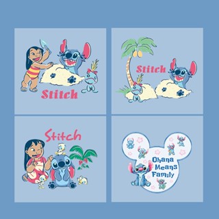 สติกเกอร์ ลายการ์ตูน Stitch Iron on Patches ระบายความร้อน สําหรับติดตกแต่ง