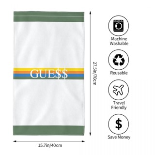 Guess (6) ผ้าขนหนู ทรงสี่เหลี่ยม ดูดซับน้ํา ขนาด 70x40 ซม. สําหรับเล่นกีฬา โยคะ ฟิตเนส วิ่ง กลางแจ้ง