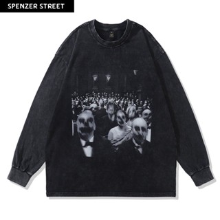 Spenzer.street | 🖤 into the night เสื้อโอเวอร์ไซส์ เสื้อผ้าสตรีท เสื้อแขนยาว เสื้อy2k ทราวิส 2pac ฮิต 2022  มาใหม่