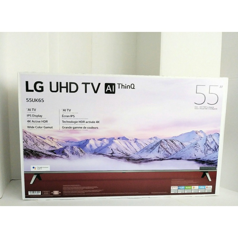 LG 55UK6500AUA 55 Inch 4K ULTRA UHD AI THINQ HD SMART TV LED SILVER NEW