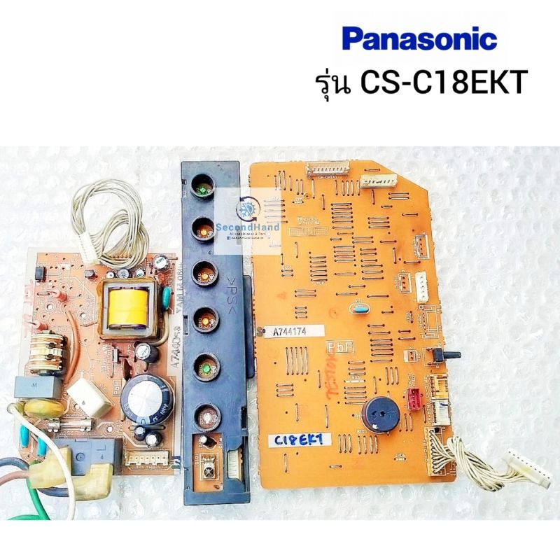 ชุดแผงวงจรแอร์พานาโซนิค รุ่น CS-C18EKT/ Panasonic  ( A744174 ) **อะไหล่แท้มือสอง