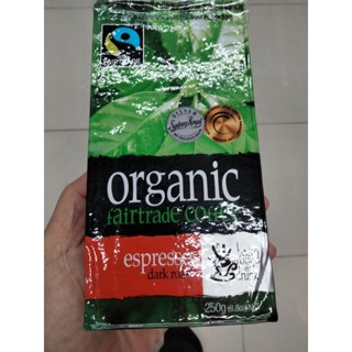 Organic Roasted Espresso Coffee Groundก่แฟ ออร์แกนิกแท้คั่ว 250g.