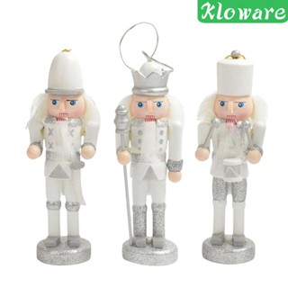 [Kloware] 3Pcs Wood Nutcracker Doll Soldier Figurine Miniatures New Year Kids Gift