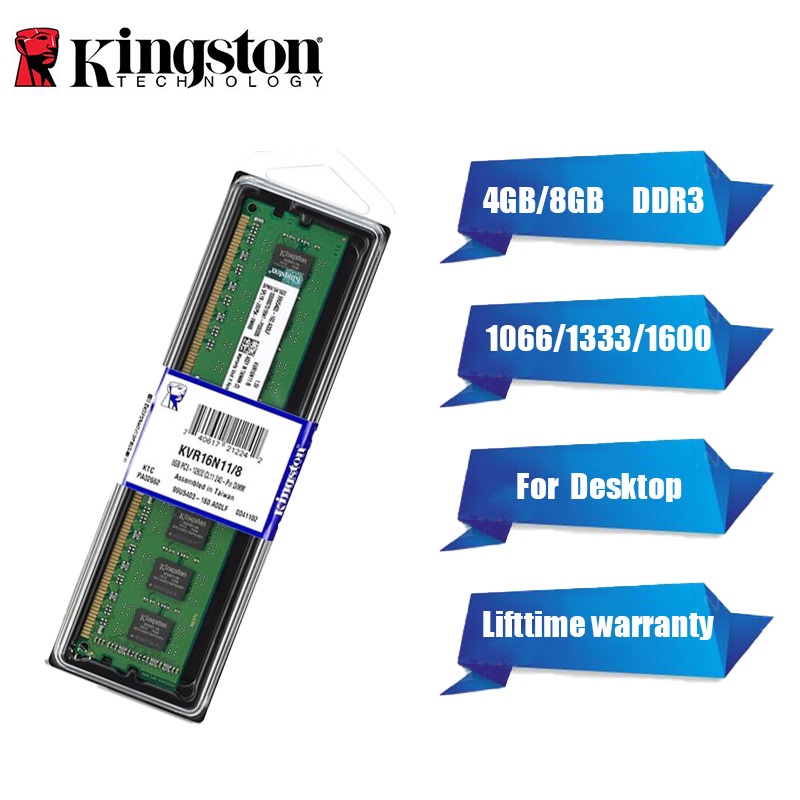 Kingston หน่วยความจํา DDR3 4GB 8GB 1066 1333 1600MHz PC Ram Dimm 288-pin