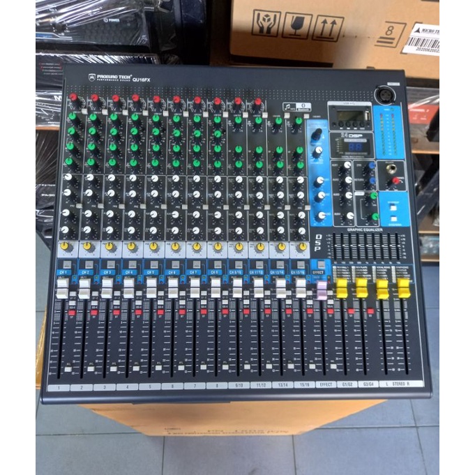 MIXER โปรยูโรเทค QU-16FX 4AUX เอฟเฟกแท้ USB บูธูท