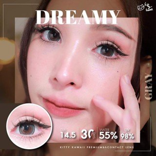 คอนแทคเลนส์ รุ่น Dreamy ยี่ห้อ Kitty Kawaii ตาโต สีเทา มีค่าสายตา