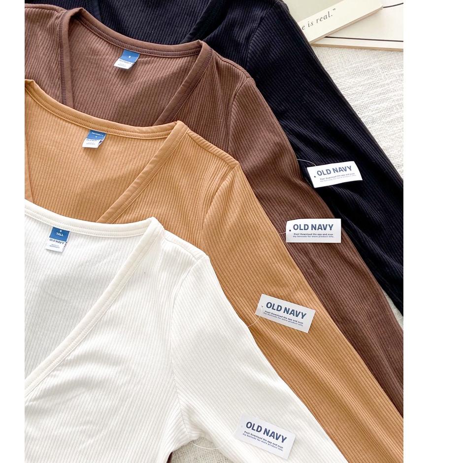 ราคา Old Navy Fit Long-Sleeve Rib-Knit Henley Top