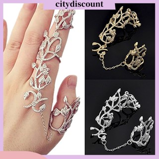 &lt;citydiscount&gt;  City_ สร้อยข้อมือ แหวนลายดอกกุหลาบ สําหรับผู้หญิง