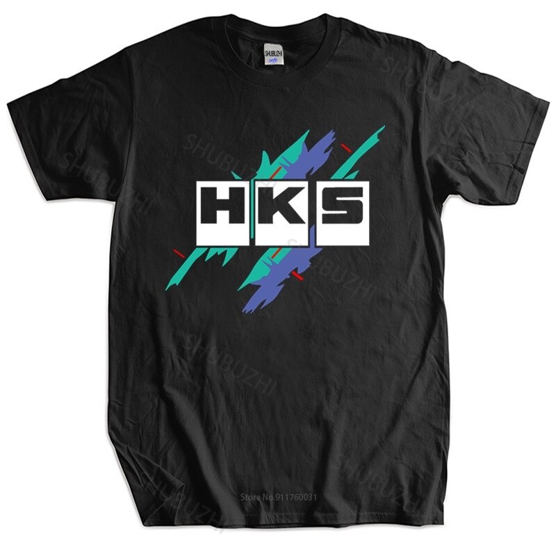 เสื้อขาว Camiseta de talla europea para hombre, ropa limitada, HKS, Power and Sportser, Logo Turbo, 