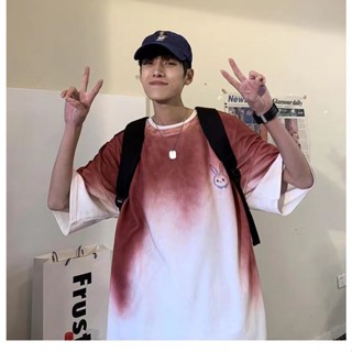 Know you เสื้อแขนสั้นมัดย้อมคอกลม ผ้านิ่ม ใส่สบาย ฟรีไซส์ ทรงใหญ่ ใส่ได้ทั้งฤดูหนาวและฤดูร้อน สินค้ามีพร้อมจัดส่ง