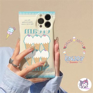 🌈Casing🌸 เคสโทรศัพท์มือถือแบบนิ่ม กันกระแทก ลายการ์ตูนไอศกรีม ขนมขบเคี้ยว แคนดี้น่ารัก สําหรับ iPhone 14 13 12 11 Pro Max SE2020 X Xr Xs Max 8 7 6 6s Plus