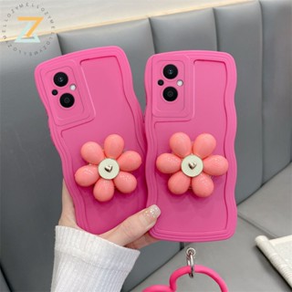 Zymello เคส VIVO V23 V23E Y21 Y12 Y12S Y20 Y30 Y15 Y17 Y12A Y93 Y85 Y72 Y20S Y11S Y50 Y20A Y91C Y1S V20 Pro เคสซิลิโคนสำหรับใส่โทรศัพท์ลายดอกคำฝอย (พร้อมสร้อยข้อมือ Love)