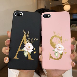 เคสโทรศัพท์มือถือ ซิลิโคนนิ่ม ลายตัวอักษร ดอกไม้ สําหรับ OPPO A1K Realme C2 A1K RMX1941 A1K A1 k CPH1923