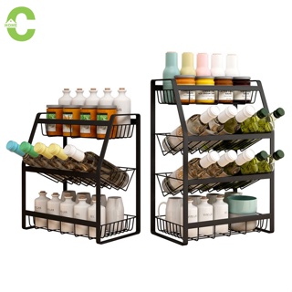 HOMEC ชั้นวางเครื่องปรุง 3ชั้น 4ชั้น ชั้นวางในห้องครัว ที่วางเครื่องปรุง Spice rack