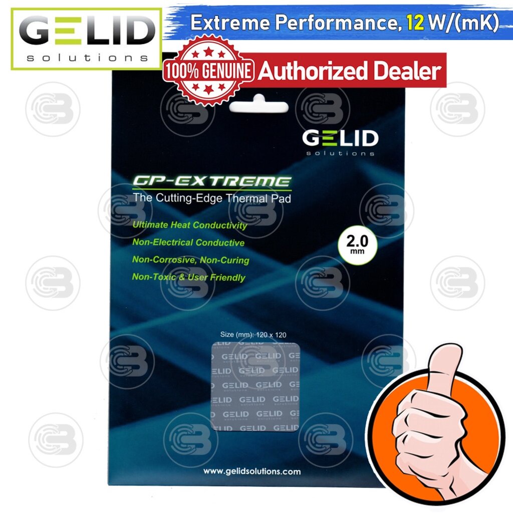 [CoolBlasterThai] GELID GP-EXTREME Thermal Pad 120x120x2.0 mm./12.0 W/mK (TP-GP01-S-D)