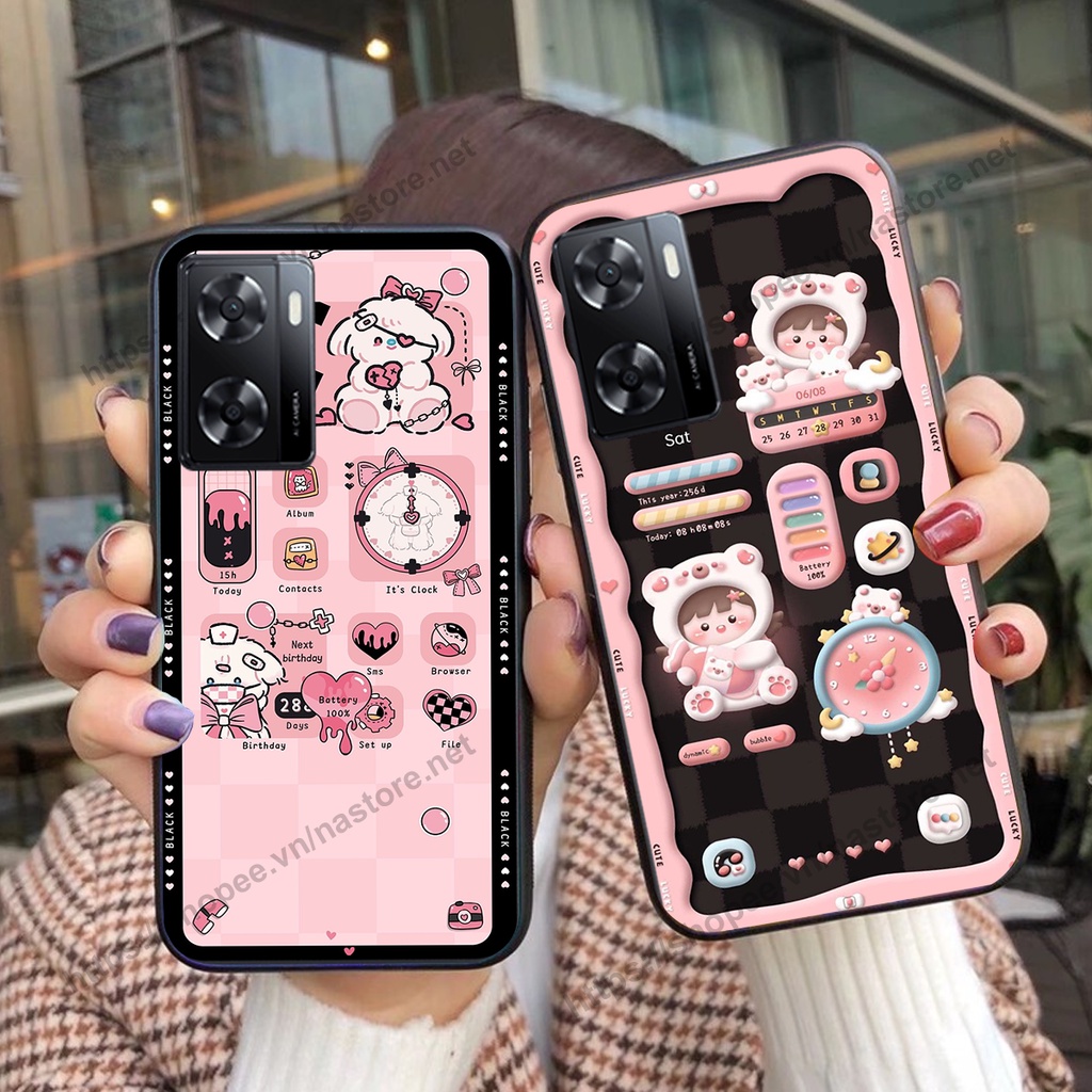 เคส Oppo A57 2022 - Oppo A57 4G หมีและดูน่ารักราคาถูก
