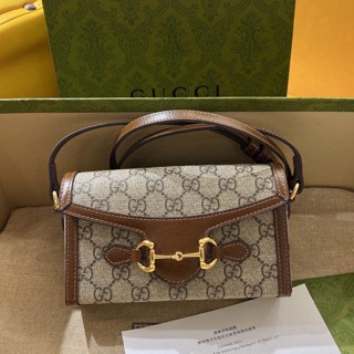 พรี​ ราคา5400 Gucci Horsebit 1955 กระเป๋าสะพาย กระเป๋าสะพายไหล่ กระเป๋าสะพายข้าง 699296