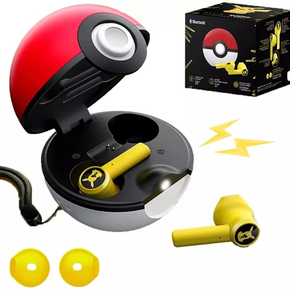 Original Razer Pokemon TWS หูฟังไร ้ สาย True หูฟังบลูทูธ Pikachu หูฟังไร ้ สาย Limited Edition 5.0 Hammerhead Touch Control หูฟัง