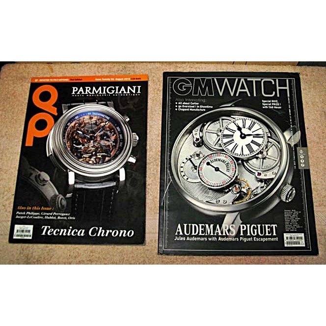 หนังสือเก่า แม็กกาซีน แฟชั่นนาฬิกา 2 เล่ม 1.QP-Devqted to fine watches thai edition 2010//2.GM-watch vol12 no117-2009