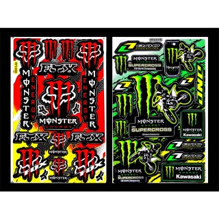 Supercross Kawasaki สติ๊กเกอร์Racing สติ๊กเกอร์ติดรถ สติ๊กเกอร์แต่งรถมอเตอร์ไซค์ บิ๊กไบค์ ติดรถยนต์ หมวกกันน็อค