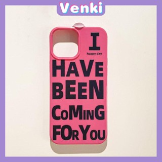 VENKI - iPhone Case For 14 Series TPU Soft Case Glossy Pink Candy Case I HAVE BEEN COMING FOR YOU Camera Protection Shockproof For iPhone 14 13 12 11 Plus Pro Max 7 Plus X XR