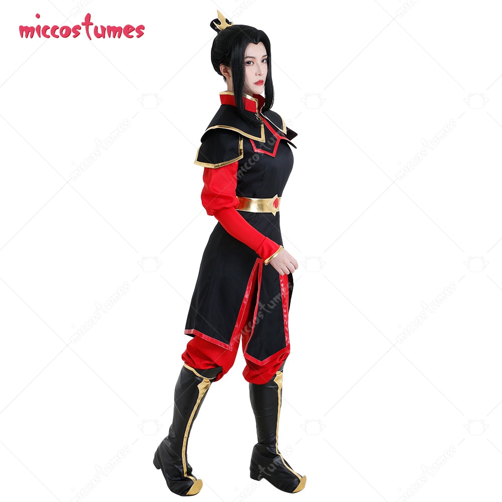 Azula Battle Suit Cosplay Costume Ancient Chinese Style Combat Suit Fighting Suit Full Set With Headwear Cape And Leg Wa #3