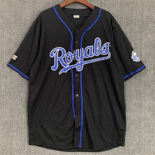 เสื้อกีฬาเบสบอลแขนสั้น ทรงหลวม ลาย Mlb Jersey Jersey American Harajuku สไตล์ฮิปฮอป