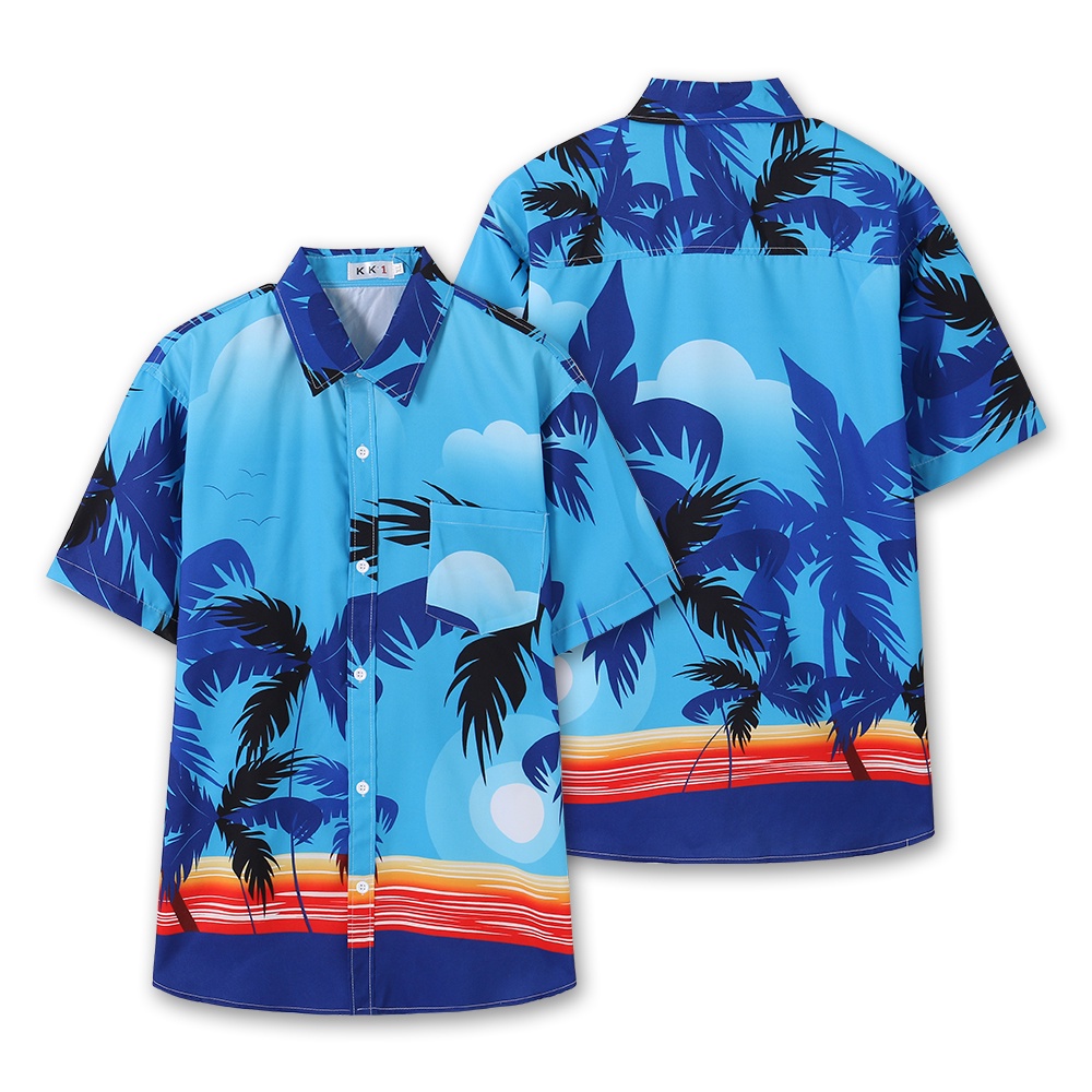 🔥เหลือ 69 เก็บโค้ดหน้าร้าน+ใช้โค้ด DET50MAR🔥 เสื้อเชิ้ตลายทะเลมะพร้าวใหม่ล่าสุด，ผ้าแห้งไว 107# - รูปที่ 3