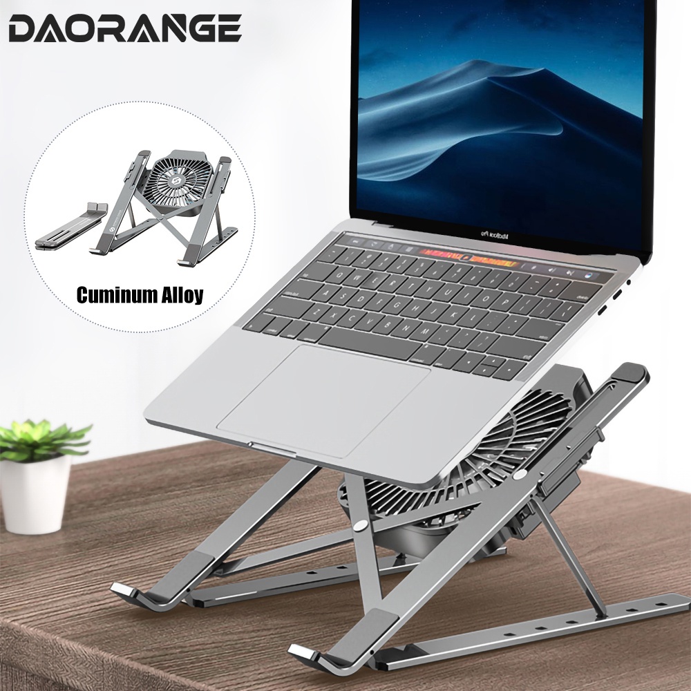 Foldable Laptop Stand With Cooling Fan Portable Heat Dissipation Cooler For MacBook Air Pro Desktop Stand Notebook Dell