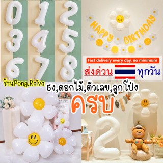 โคตรใหญ่ 🌼 ลูกโป่งดอกไม้ ลูกโป่งลายดอกไม้ flower balloon ลูกโป่งทานตะวัน ลูกโป่งเดซี่ ลูกโป่งต้นไม้ ลูกโป่งดอกเดซี่