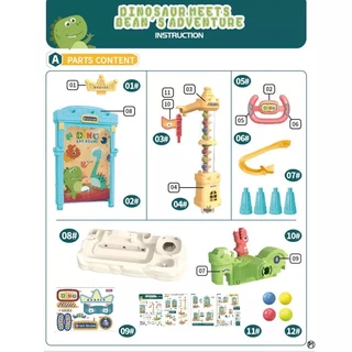 Np Toys เกมจับลูกบอล ตู้เกมส์ไดโนเสาร์กินไข่ Ball Catcher ของเล่นเด็ก ฝึกสมาธิ ไม่ติดจอมือถือ No 2201A