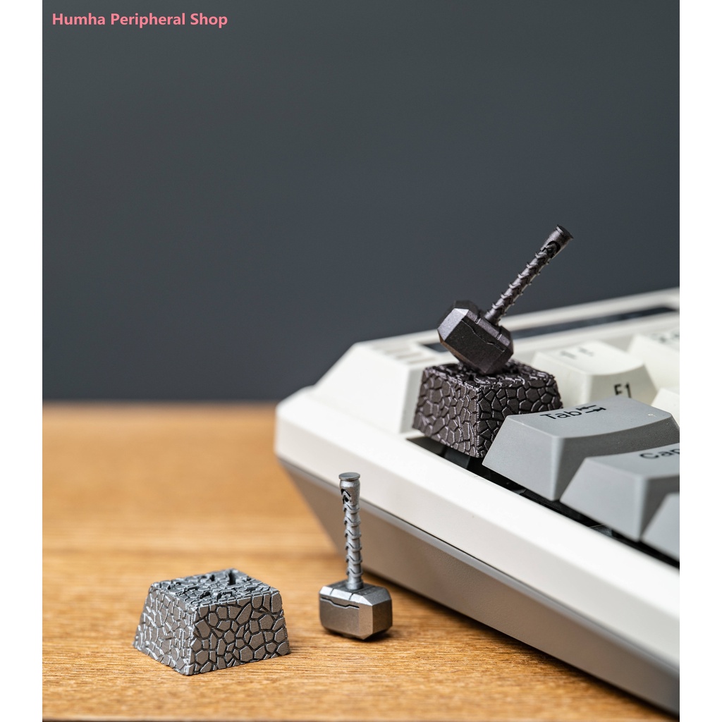 Humha Artisan keycap Mjolnir keycap Thor Mjolnir keycap Hand made เรซิ่น keycap คีย์บอร์ด keycap ส่วนบุคคล keycap ที่กําหนดเอง keycaps ESC keycap