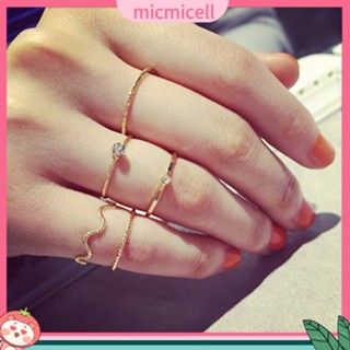 (micmicell) ชุดแหวน หลายแบบ เครื่องประดับผู้หญิง 5ชิ้น/ชุด