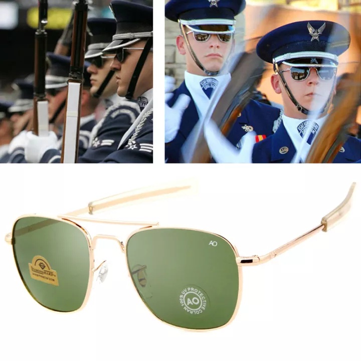 แฟชั่นสุดฮอตแว่นกันแดดการบินเสื้อผ้าผู้ชายแบรนด์ US Army O Ptical AO แว่นกันแดด UV400