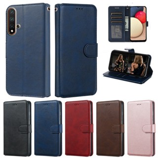 เคสโทรศัพท์หนัง PU ฝาพับ พร้อมช่องใส่บัตร ตั้งได้ สําหรับ Huawei Nova 2 2i 2s 3 3i 4 5T 7 7i SE Lite