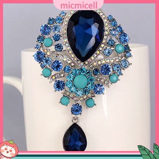 (micmicell) เข็มกลัดช่อดอกไม้คริสตัล rhinestone สําหรับคู่แต่งงาน