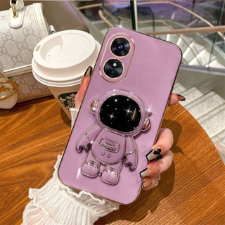 เคสโทรศัพท์มือถือ TPU นิ่ม ขอบตรง ลายนักบินอวกาศ 6D สําหรับ OPPO Reno8T 5G reno 8T 8 Pro 5G 8Z