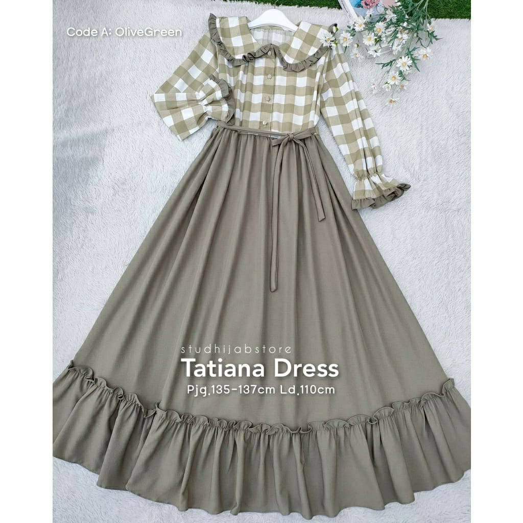 TATIANA DRESS กลุ้มสําหรับเสื้อผ้ามุสลิมสไตล์ KORE GAMIS