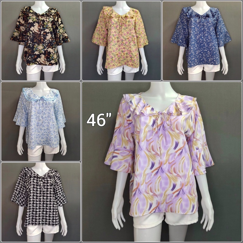 เสื้อผ้าไหมอิตาลี ( Y ) อก 46 นิ้ว ผ้าพริ้ว ไม่ยับ สีไม่ตก ส่งของไว มีปลายทาง